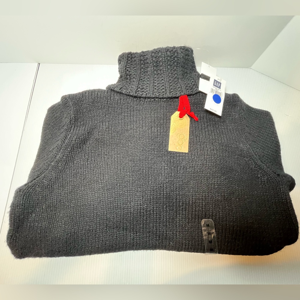 Gap Lambswool/Cotton Blend Full Fashion Knit Long Sleeve Sweater